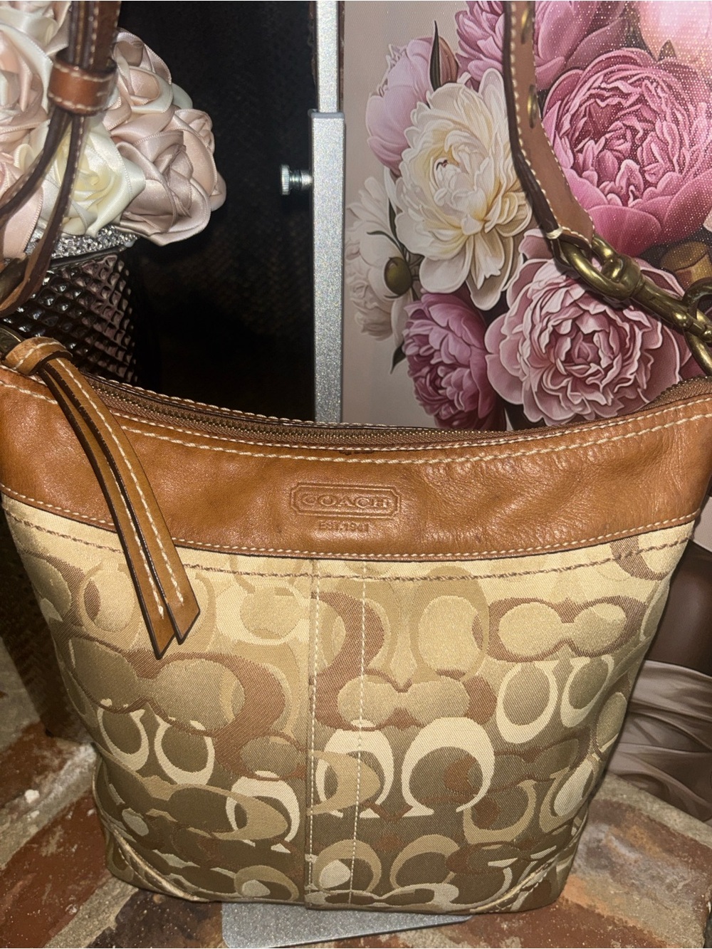 Coach Signature Boho bag Beige and Brown 2006 - Picture 5 of 9